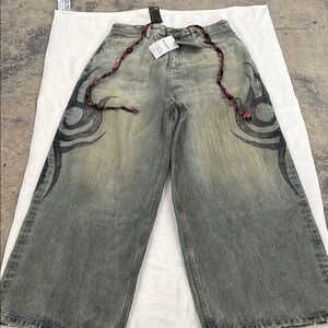 Balenciaga Gray Relaxed Jeans with Distressed Finish